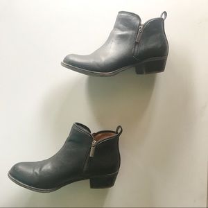 Black Zip Up Booties